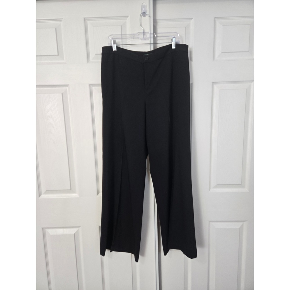 Lauren Ralph Lauren Black Wide Leg Trousers Dress Pants Womens Size 14 Career